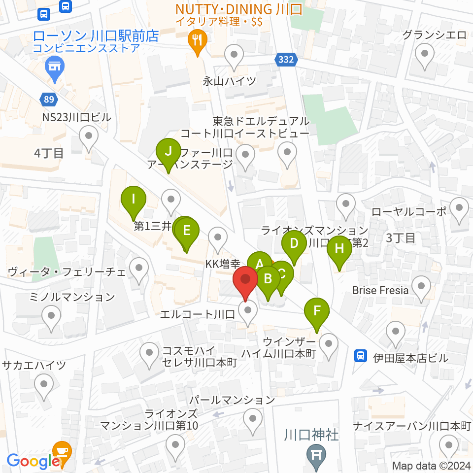 ラムトリックカンパニー周辺のファミレス・ファーストフード一覧地図