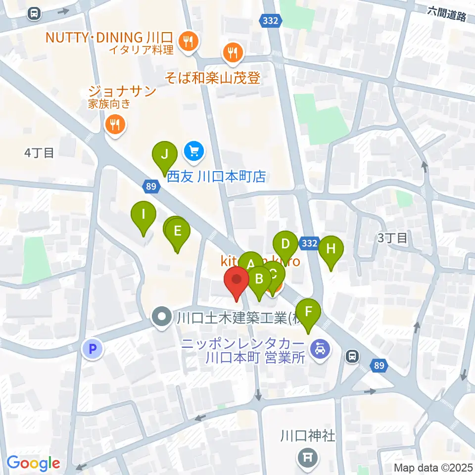ラムトリックカンパニー周辺のファミレス・ファーストフード一覧地図