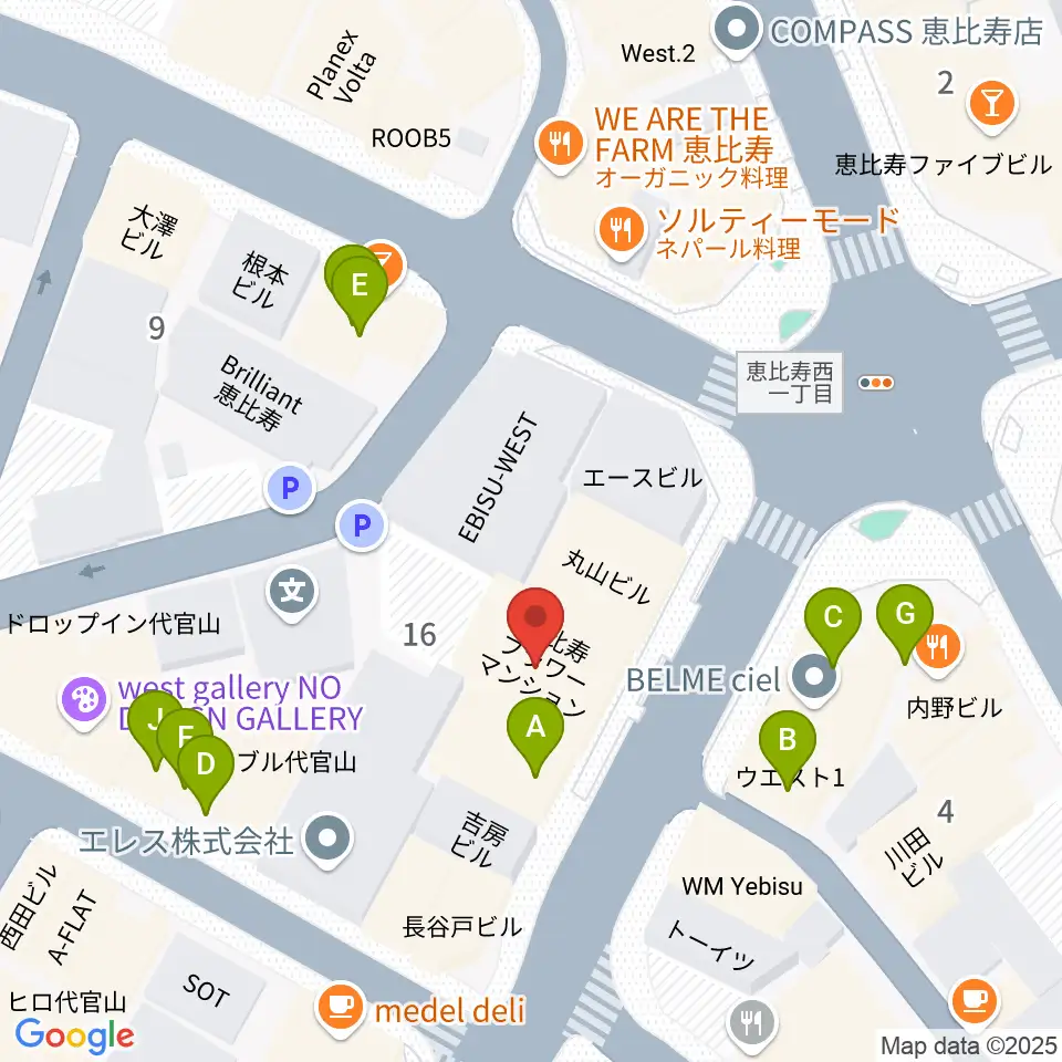 古賀弦楽器周辺のファミレス・ファーストフード一覧地図