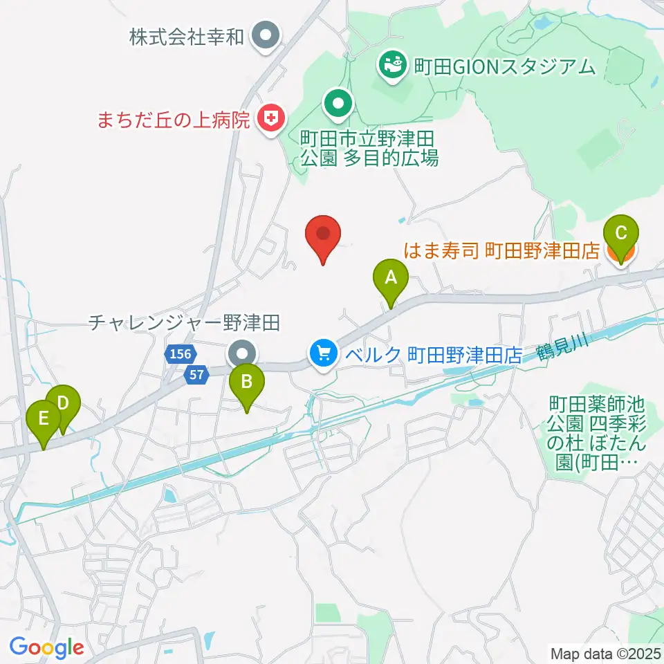 マナ オルゲルバウ周辺のファミレス・ファーストフード一覧地図