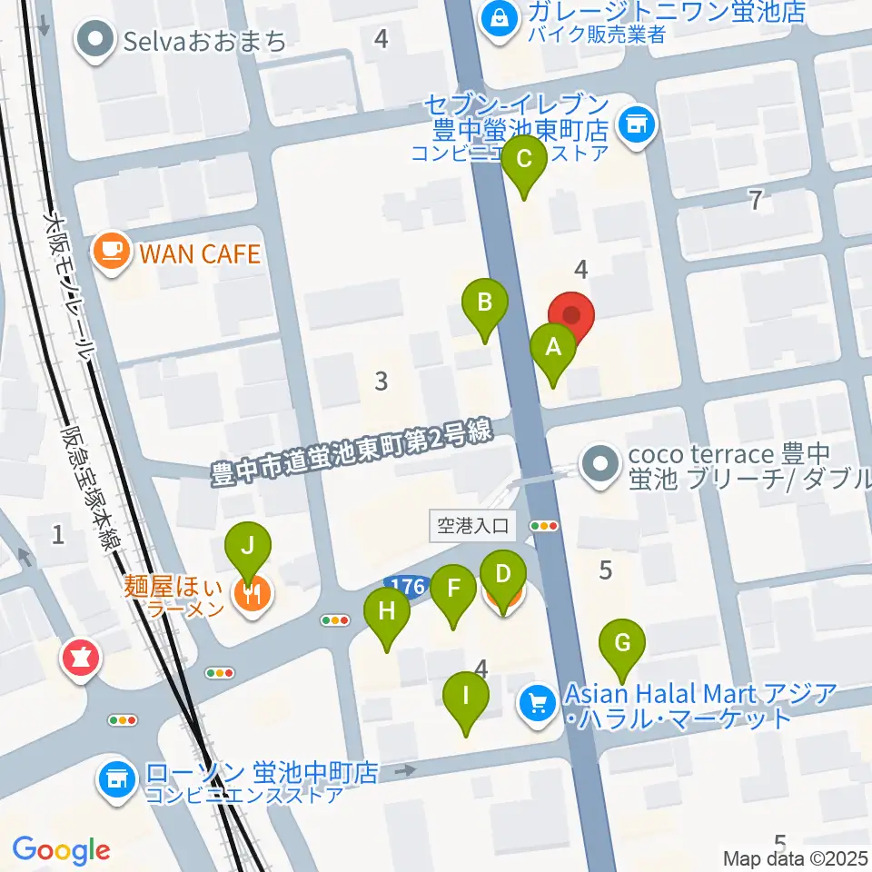 マルカート周辺のファミレス・ファーストフード一覧地図