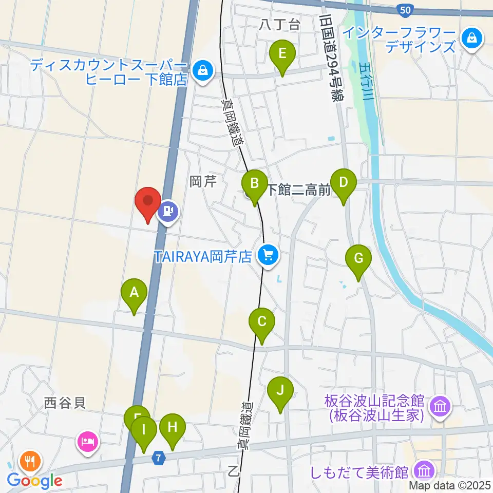 マルシン楽器周辺のファミレス・ファーストフード一覧地図