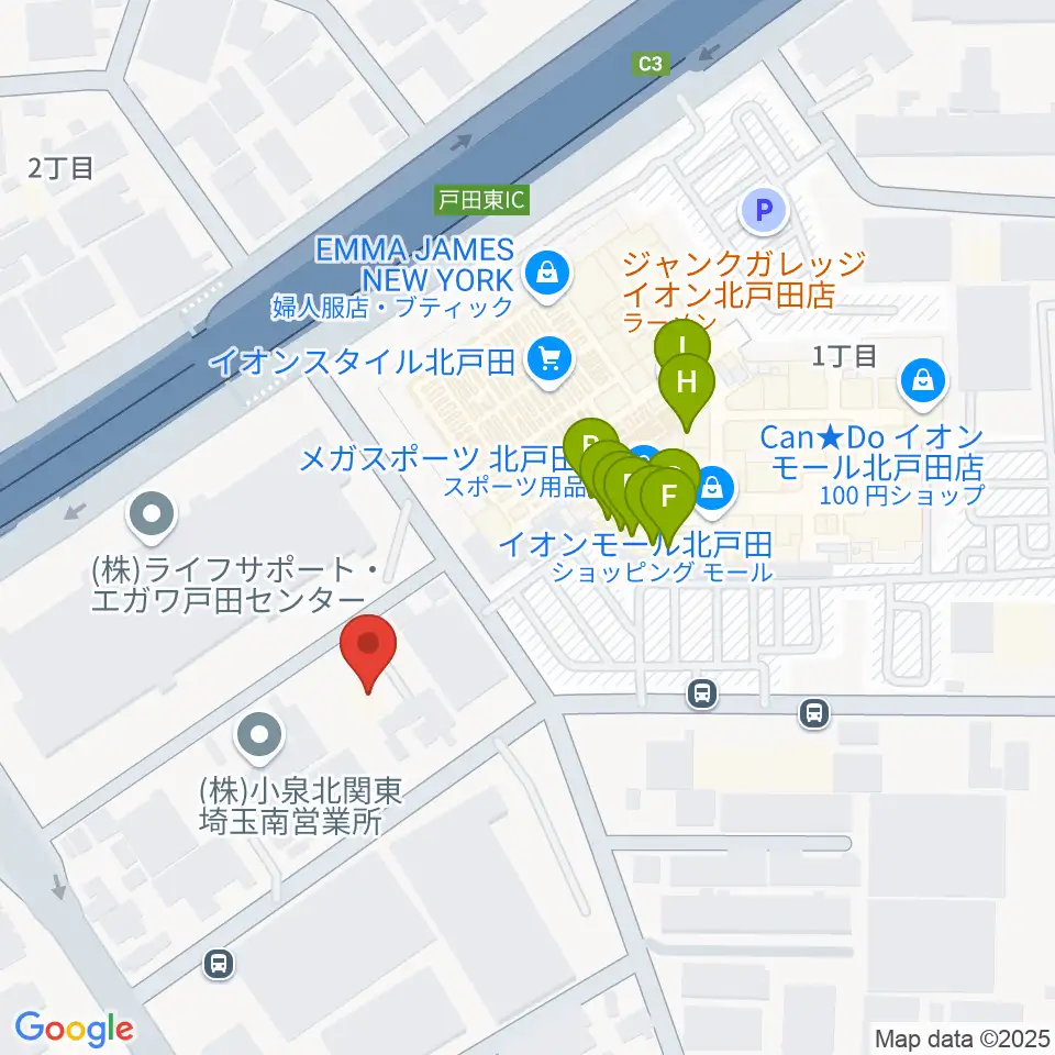 管楽器修理 ミルズ周辺のファミレス・ファーストフード一覧地図