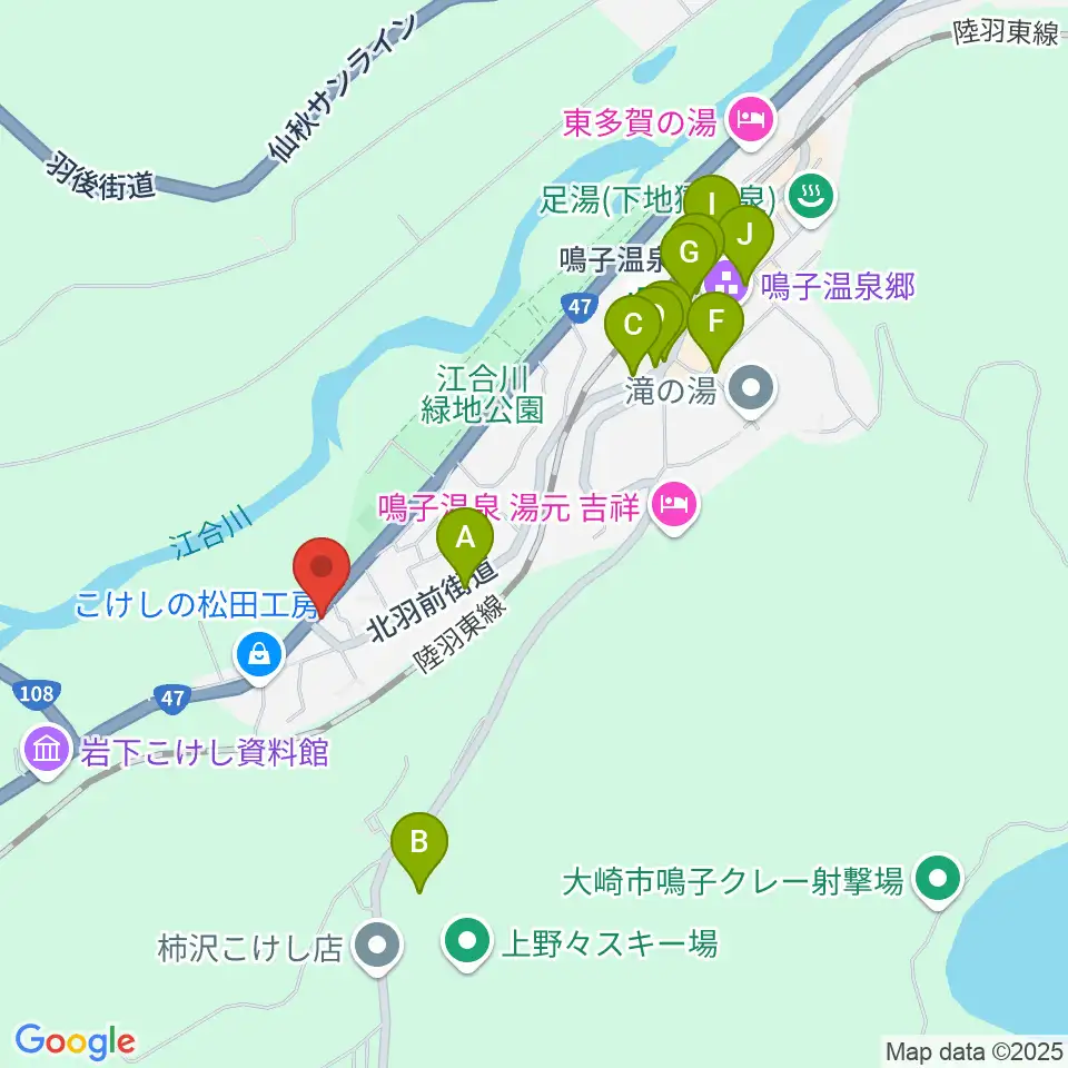 中澤太鼓店周辺のファミレス・ファーストフード一覧地図