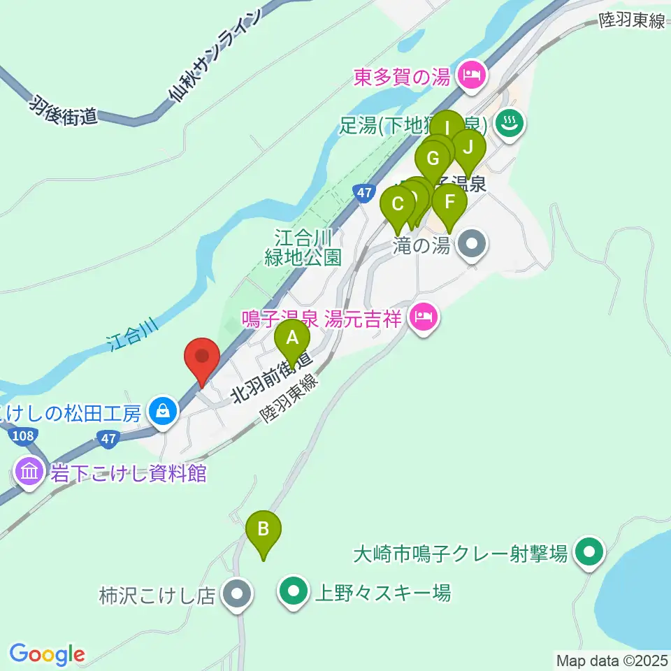 中澤太鼓店周辺のファミレス・ファーストフード一覧地図