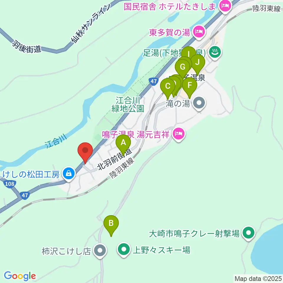 中澤太鼓店周辺のファミレス・ファーストフード一覧地図