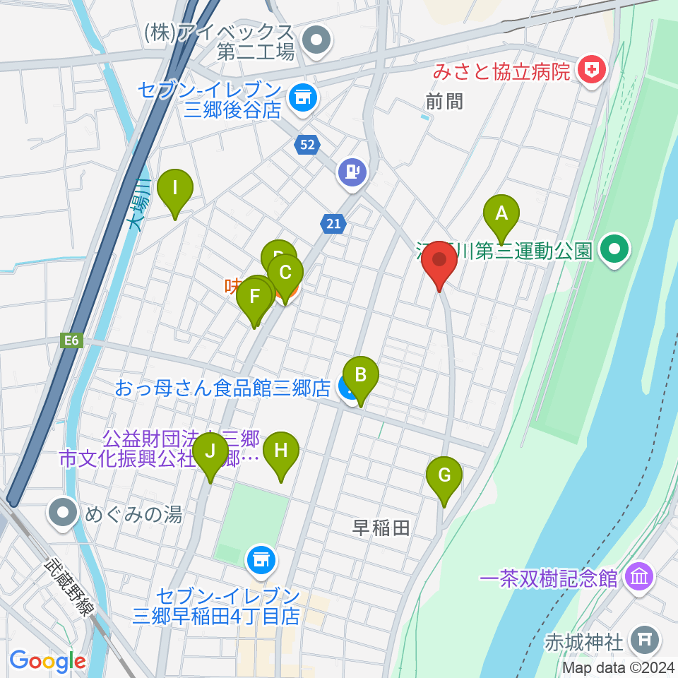 ナイス･インターナショナル周辺のファミレス・ファーストフード一覧地図