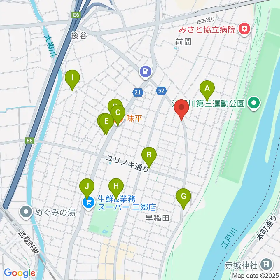 ナイス･インターナショナル周辺のファミレス・ファーストフード一覧地図