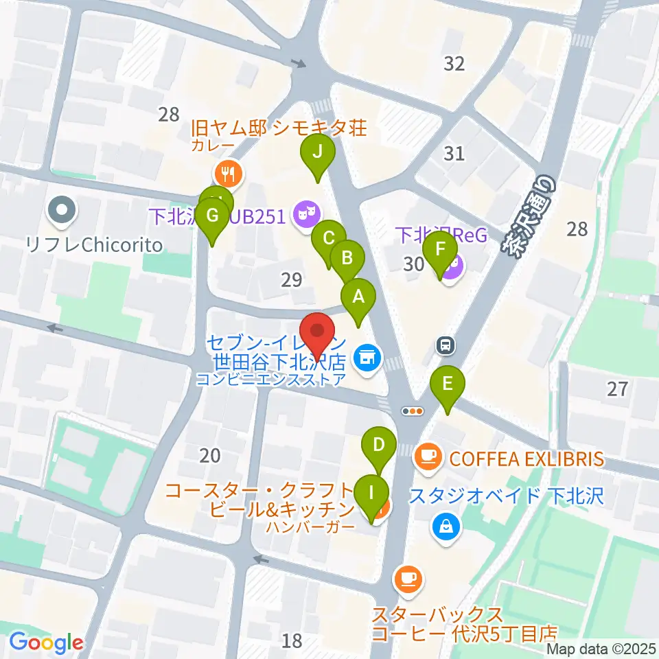 大津琴三絃周辺のファミレス・ファーストフード一覧地図