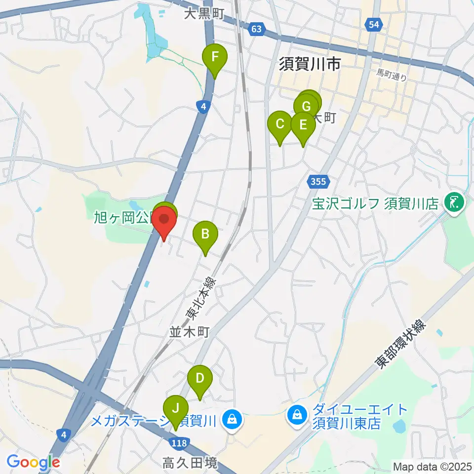 小野口木管楽器修理工房周辺のファミレス・ファーストフード一覧地図