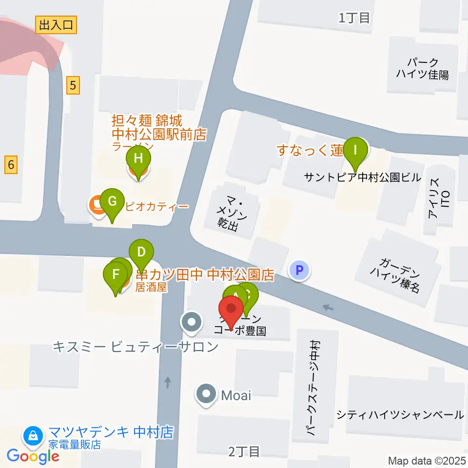 音羽屋三味線店周辺のファミレス・ファーストフード一覧地図