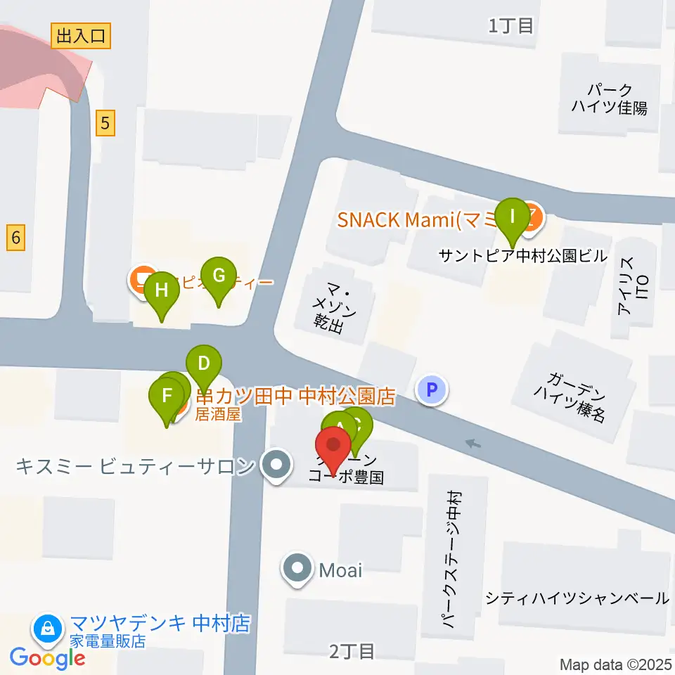 音羽屋三味線店周辺のファミレス・ファーストフード一覧地図