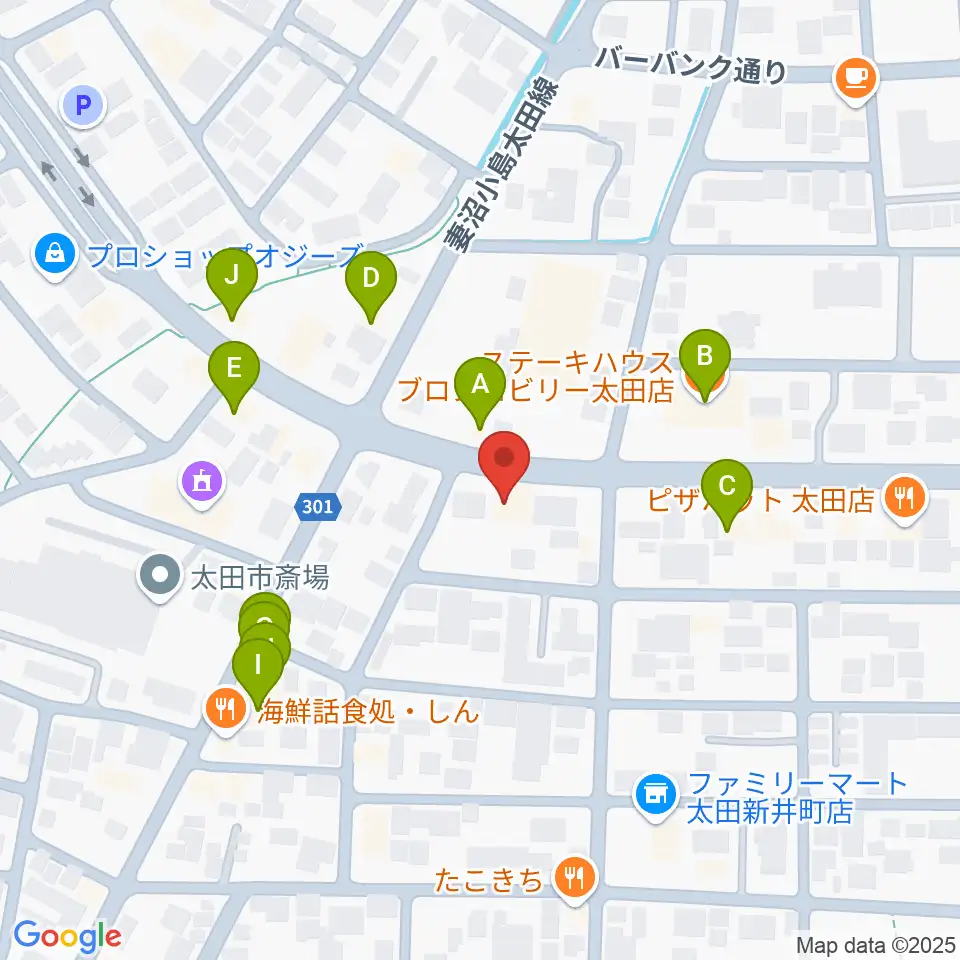 大津楽器店周辺のファミレス・ファーストフード一覧地図