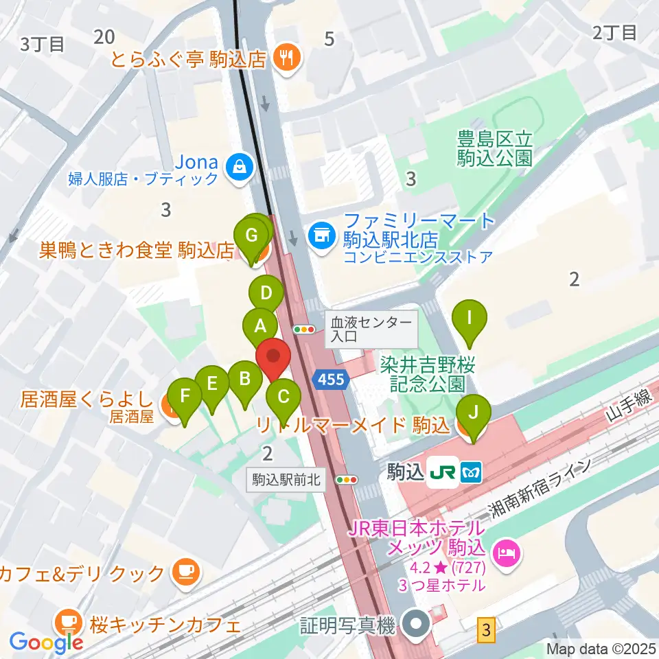 サト・テクノ・ミュージック周辺のファミレス・ファーストフード一覧地図