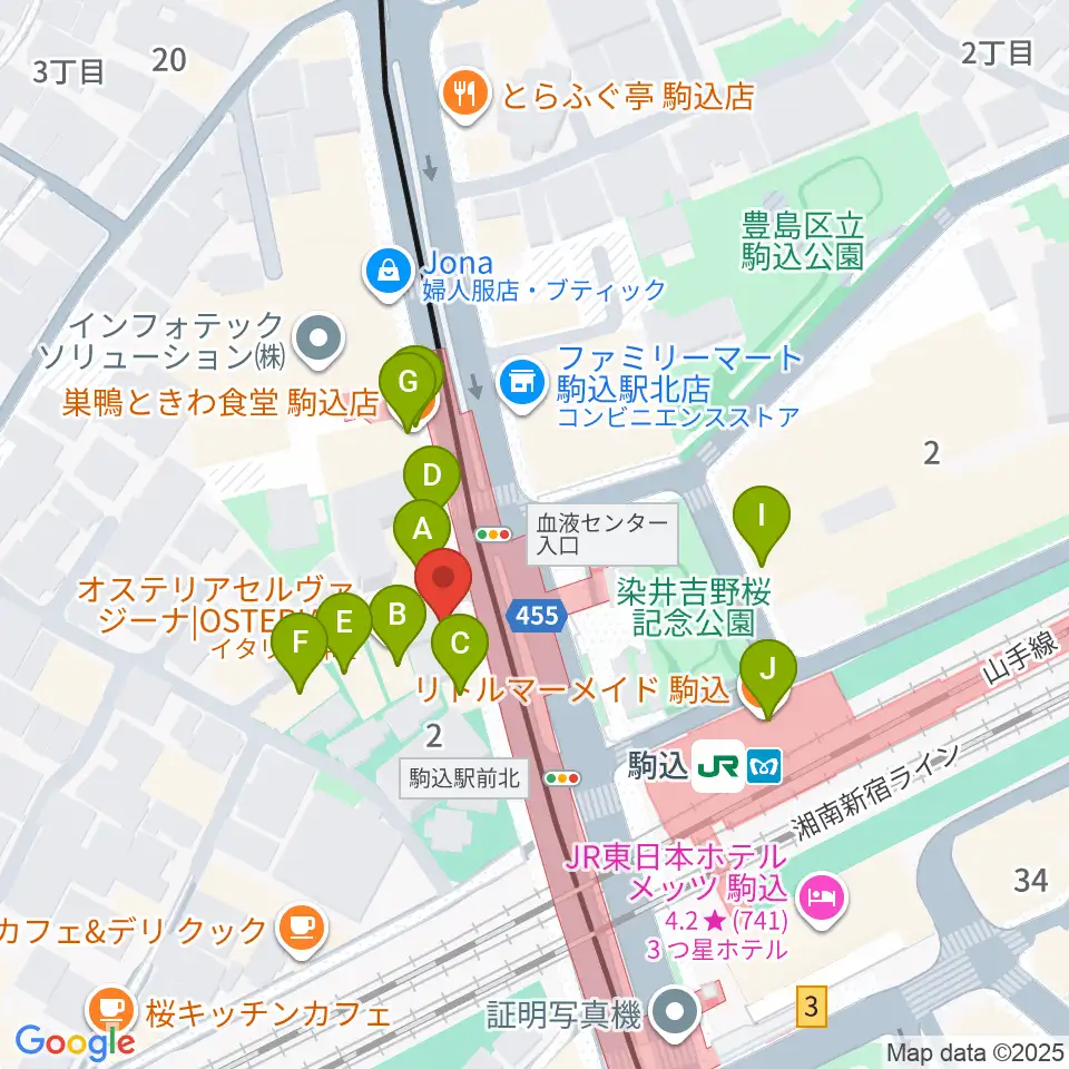 サト・テクノ・ミュージック周辺のファミレス・ファーストフード一覧地図