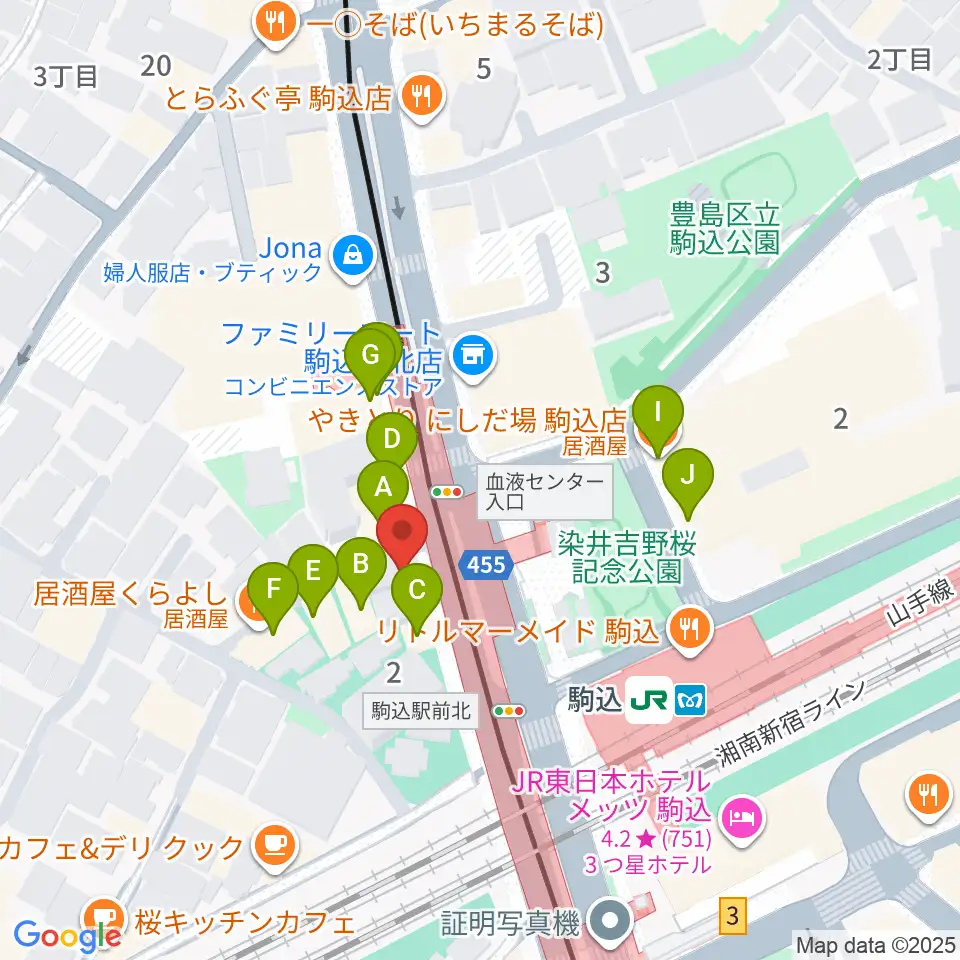 サト・テクノ・ミュージック周辺のファミレス・ファーストフード一覧地図