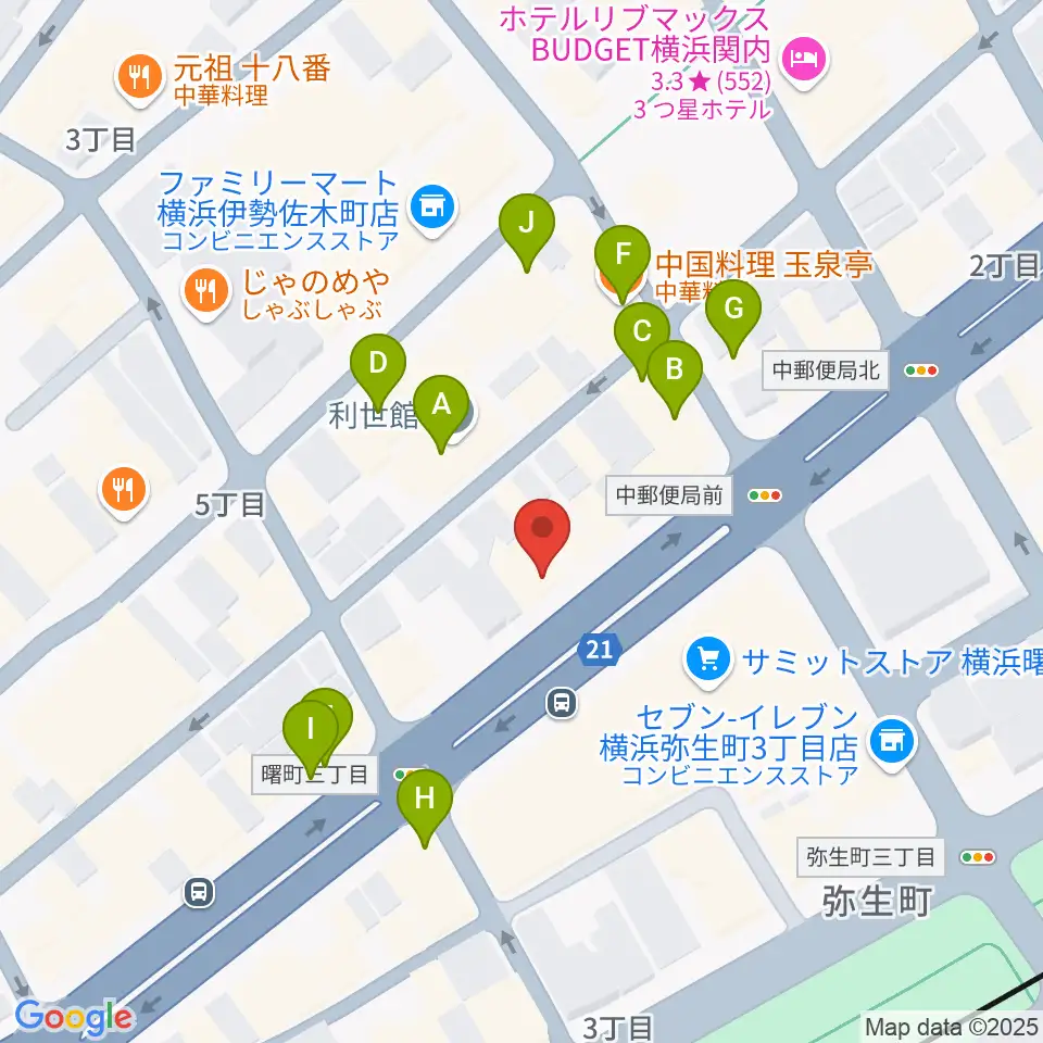 琴・三味線 志づか堂周辺のファミレス・ファーストフード一覧地図