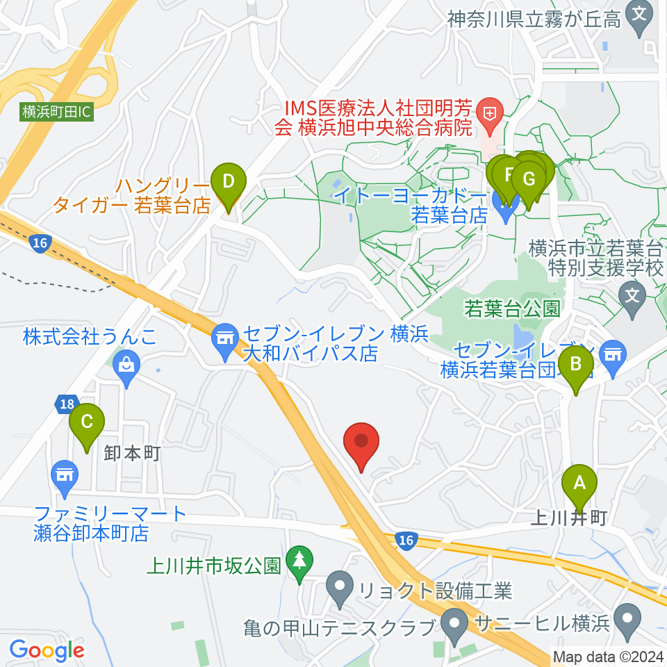 エスケーピアノサービス周辺のファミレス・ファーストフード一覧地図