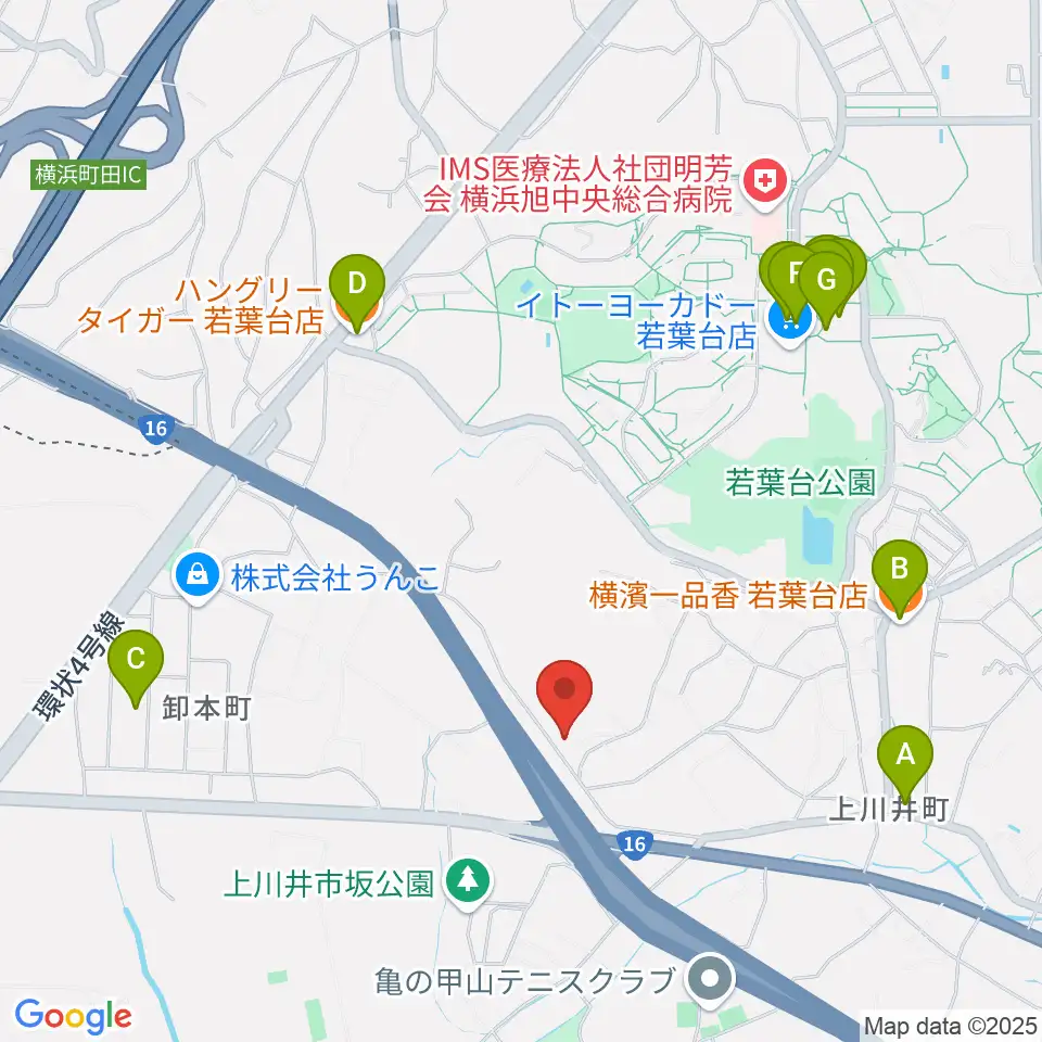 エスケーピアノサービス周辺のファミレス・ファーストフード一覧地図
