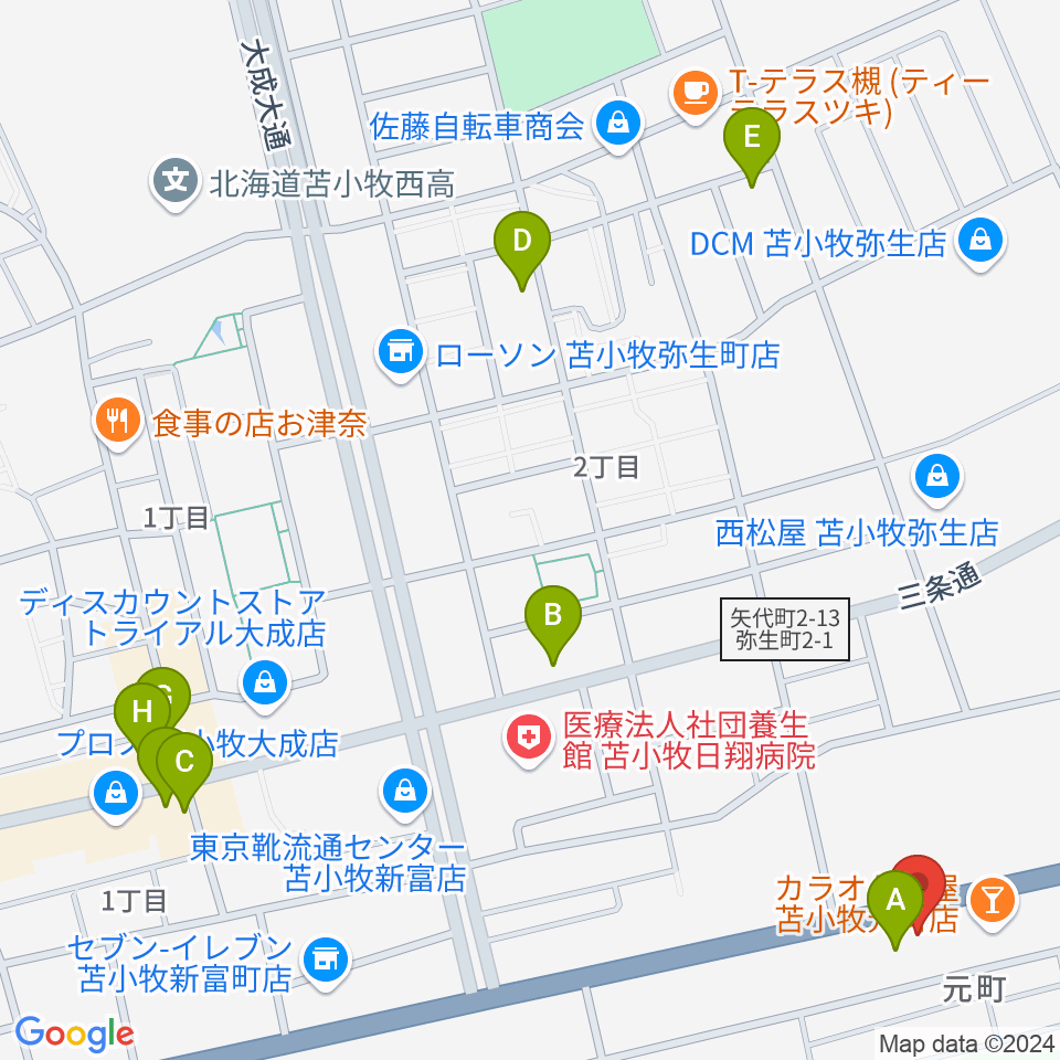 サウンドフィールド周辺のファミレス・ファーストフード一覧地図