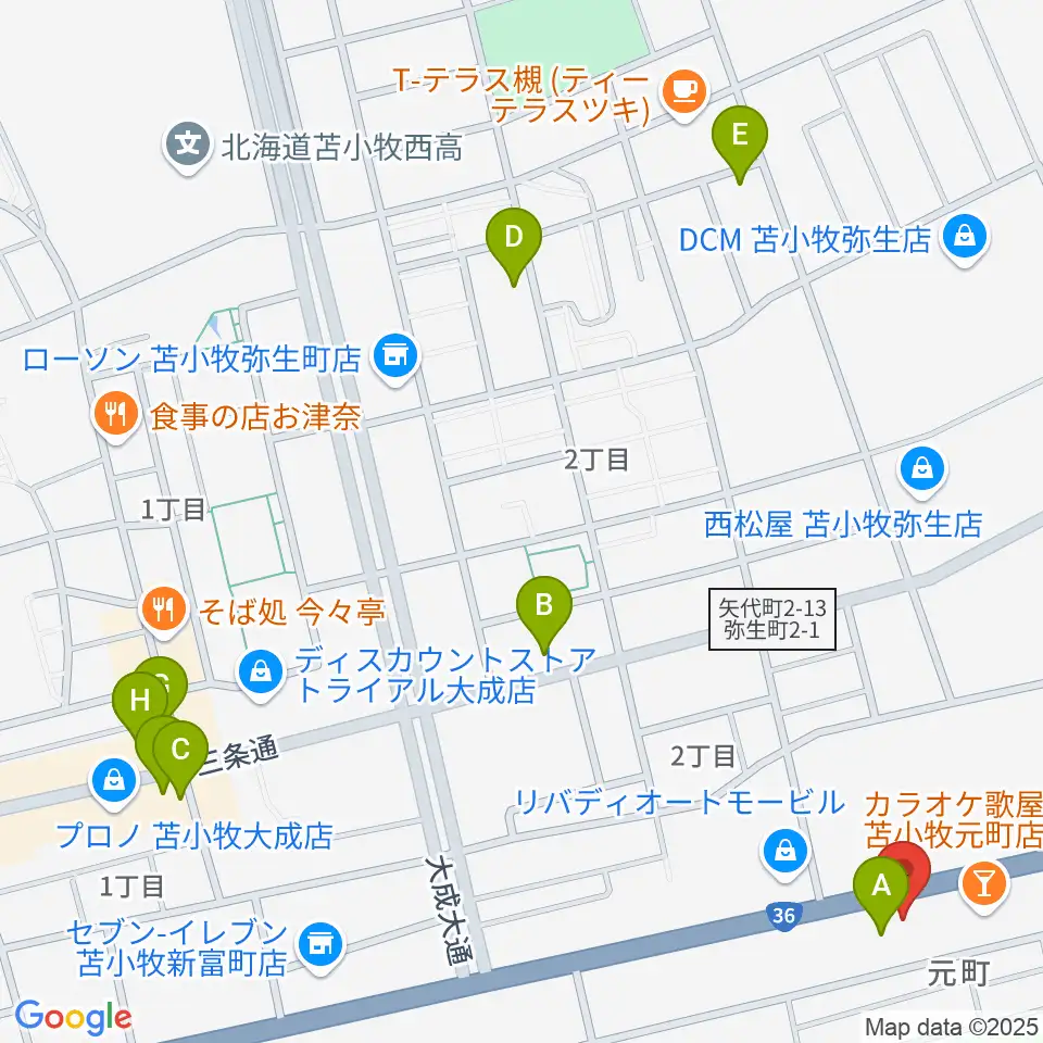 サウンドフィールド周辺のファミレス・ファーストフード一覧地図