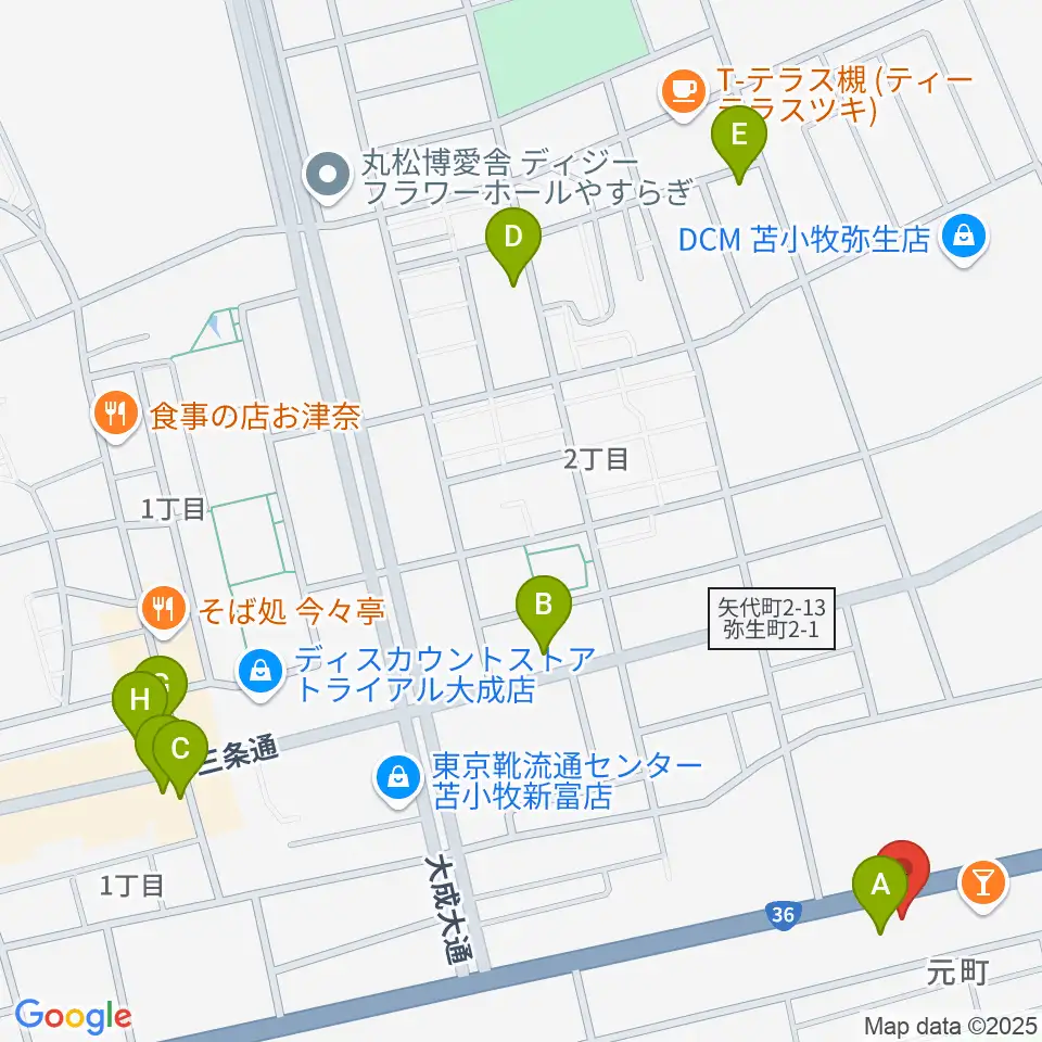 サウンドフィールド周辺のファミレス・ファーストフード一覧地図