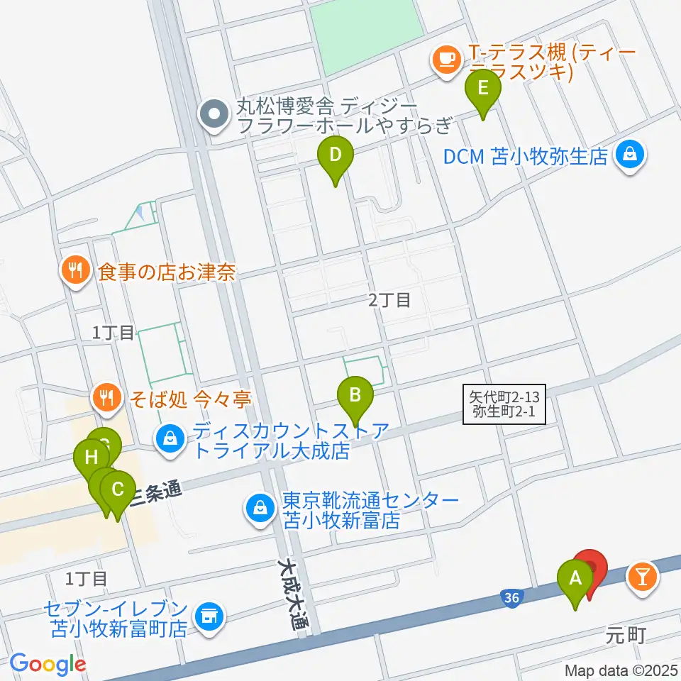 サウンドフィールド周辺のファミレス・ファーストフード一覧地図