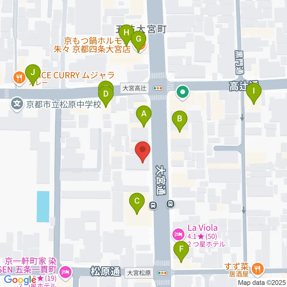 太鼓センター TAIKO-LAB京都周辺のファミレス・ファーストフード一覧地図