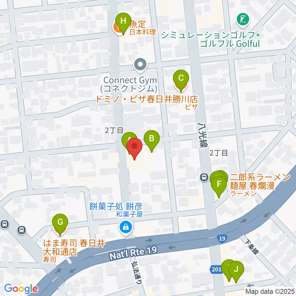ドゥーミュージック周辺のファミレス・ファーストフード一覧地図