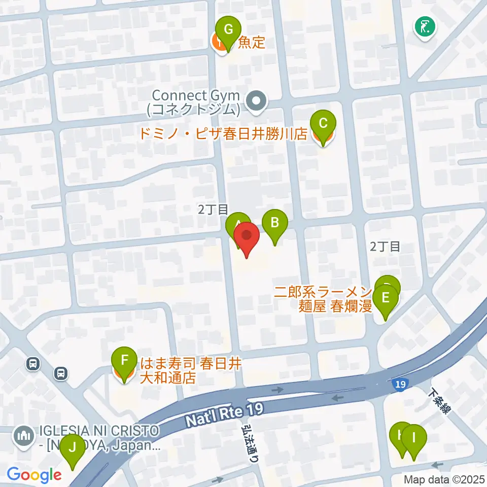 ドゥーミュージック周辺のファミレス・ファーストフード一覧地図