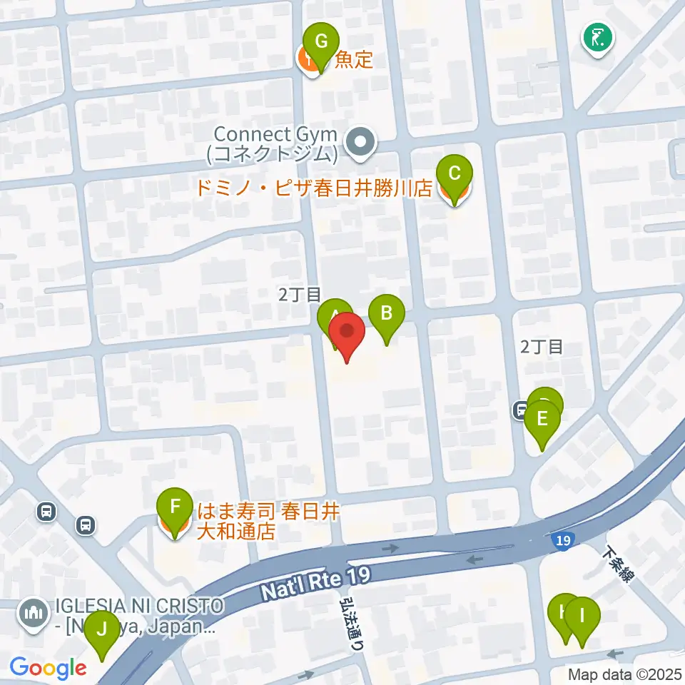 ドゥーミュージック周辺のファミレス・ファーストフード一覧地図