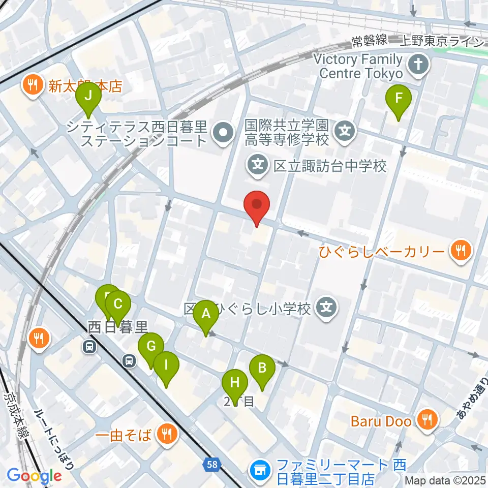 トンボ楽器製作所周辺のファミレス・ファーストフード一覧地図