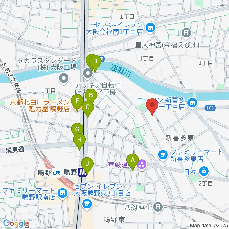 見附精機工業 vcyoyoの工房周辺のファミレス・ファーストフード一覧地図