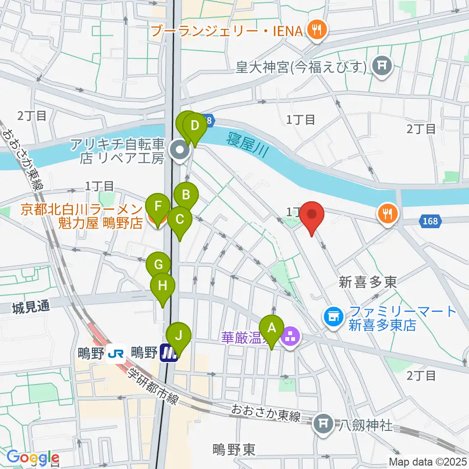見附精機工業 vcyoyoの工房周辺のファミレス・ファーストフード一覧地図