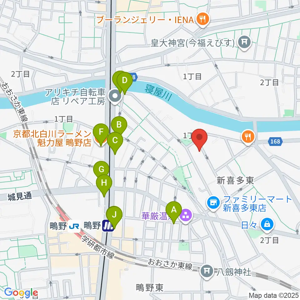 見附精機工業 vcyoyoの工房周辺のファミレス・ファーストフード一覧地図