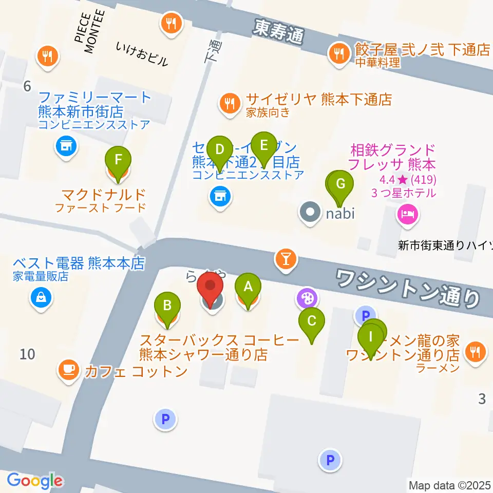 森楽器 和楽器市場周辺のファミレス・ファーストフード一覧地図
