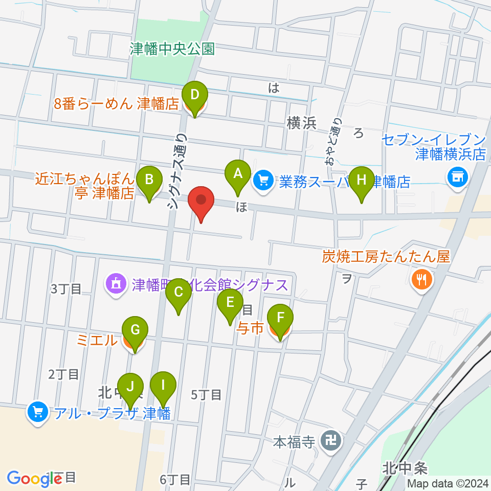 管楽器専門店ウィンズスタイル周辺のファミレス・ファーストフード一覧地図