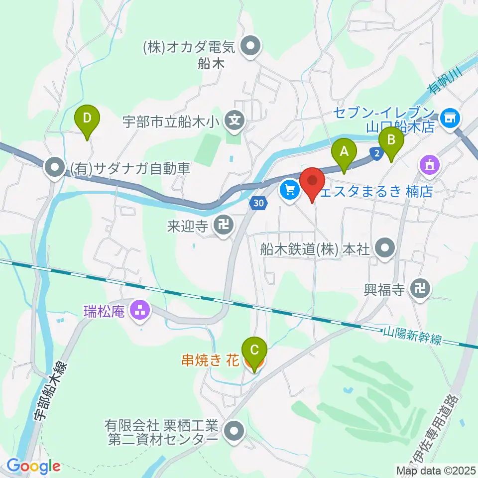 たましげ琴製作所周辺のファミレス・ファーストフード一覧地図