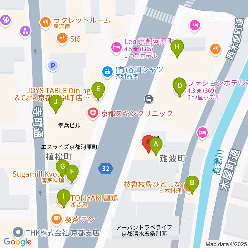 ロック・サーカス・スクウェア周辺のファミレス・ファーストフード一覧地図