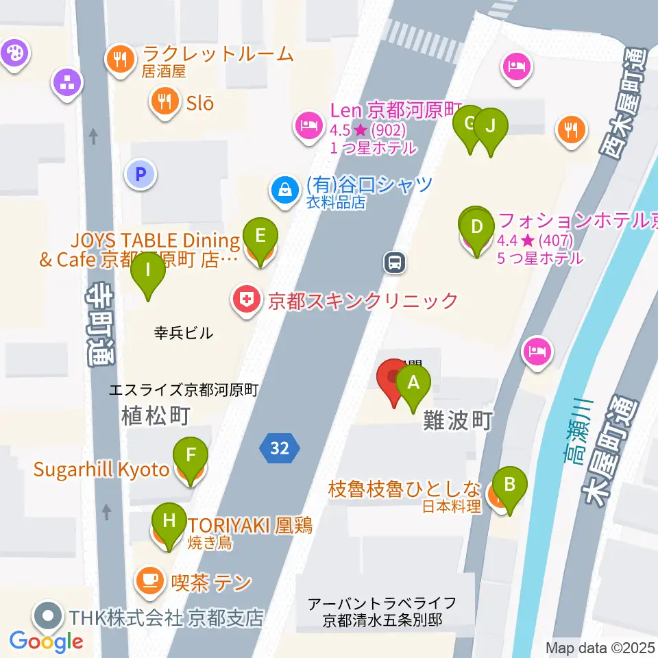 ロック・サーカス・スクウェア周辺のファミレス・ファーストフード一覧地図