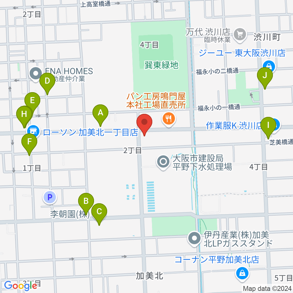 ストレングスビヨンド周辺のファミレス・ファーストフード一覧地図