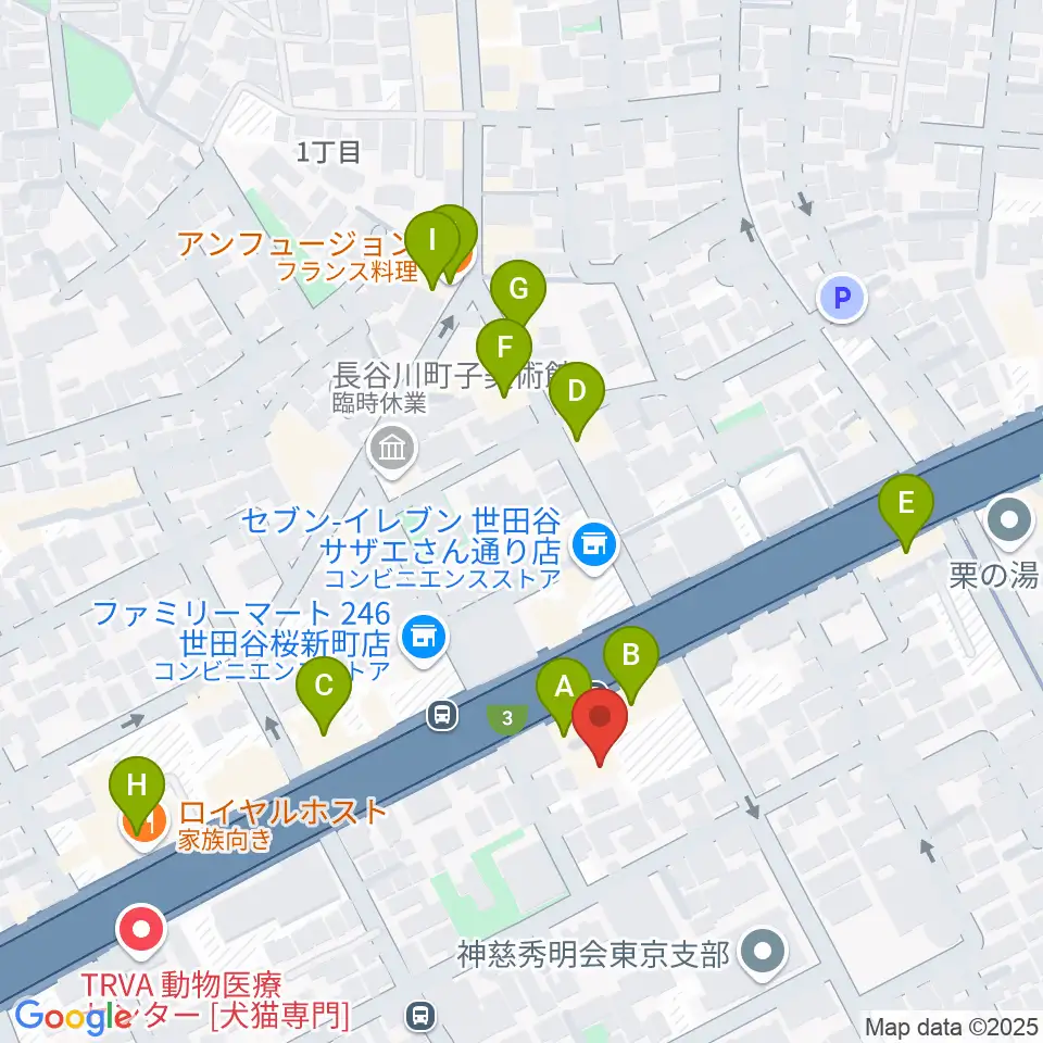 スタジオジャイヴ周辺のファミレス・ファーストフード一覧地図