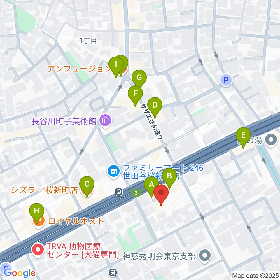 スタジオジャイヴ周辺のファミレス・ファーストフード一覧地図