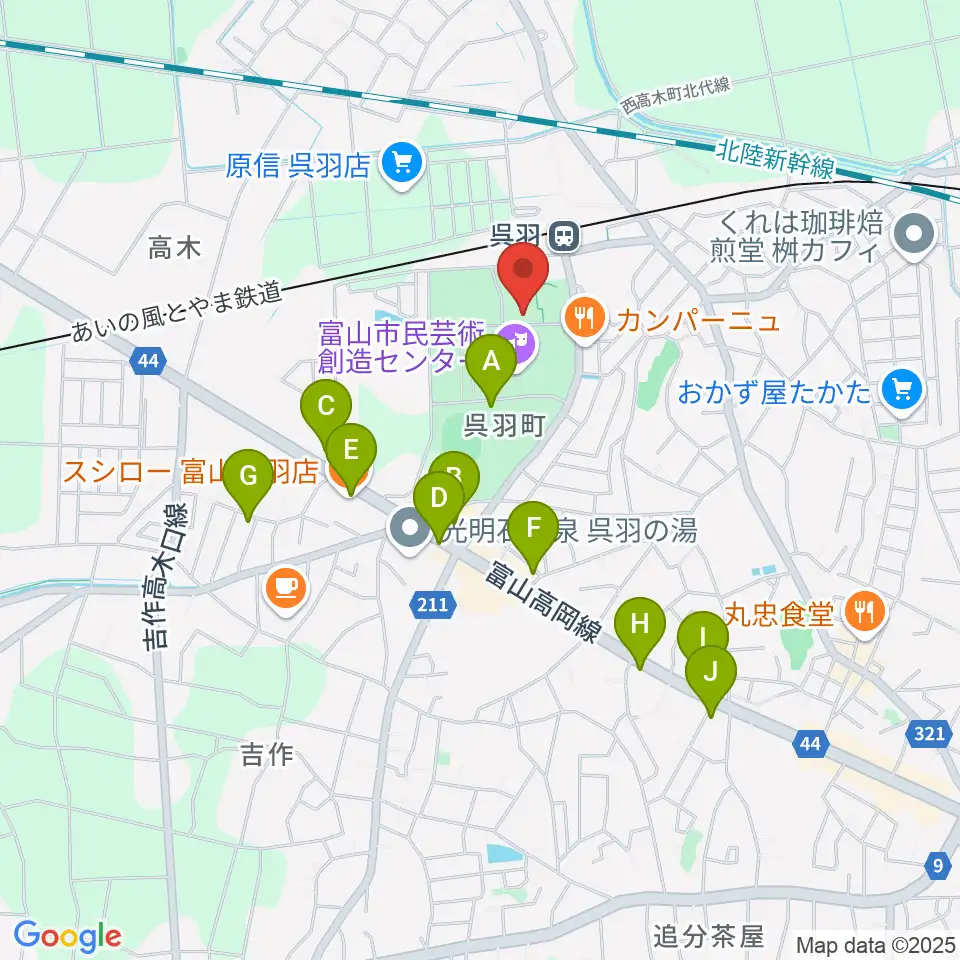 桐朋オーケストラ・アカデミー周辺のファミレス・ファーストフード一覧地図
