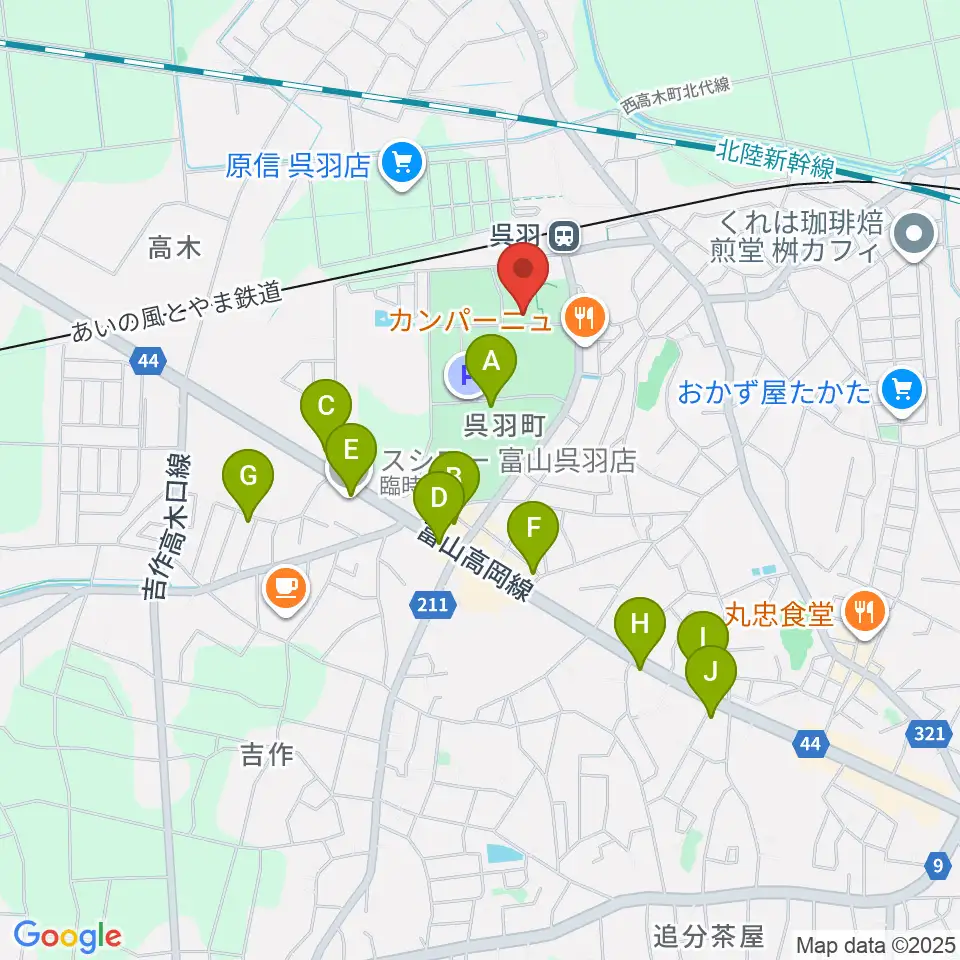 桐朋オーケストラ・アカデミー周辺のファミレス・ファーストフード一覧地図