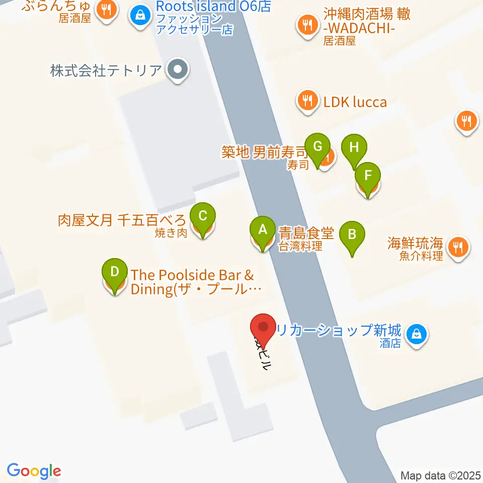 三線専門店ナビィ三線周辺のファミレス・ファーストフード一覧地図