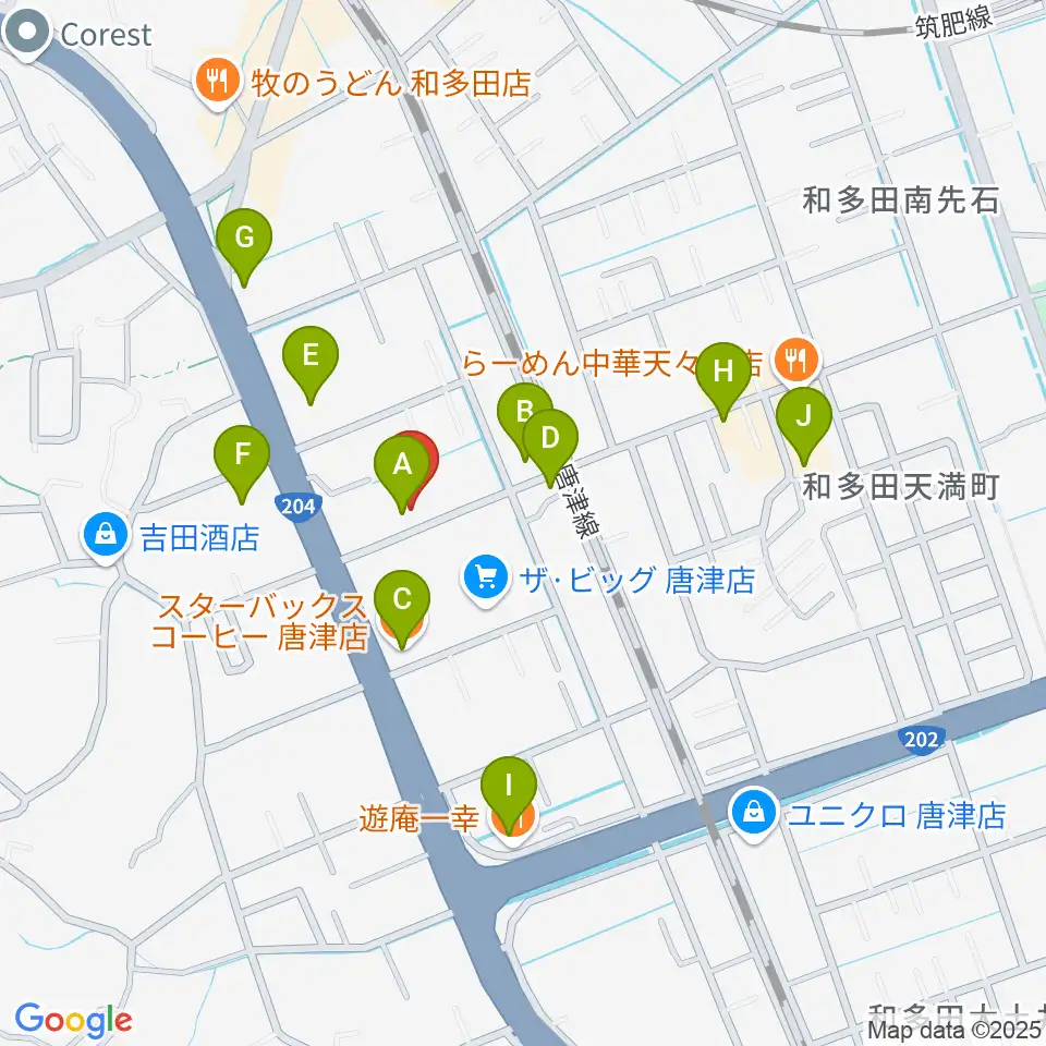 ミュージックサロン ハーモニー周辺のファミレス・ファーストフード一覧地図