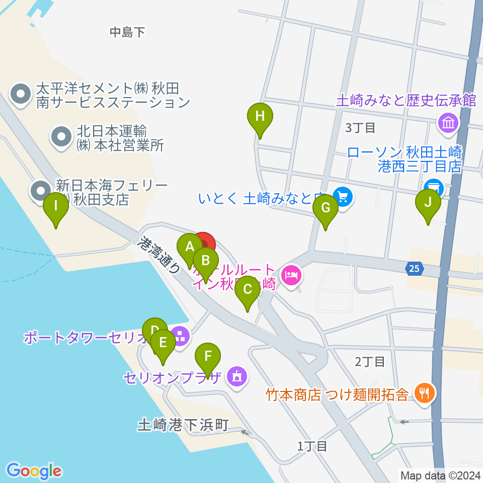 メルズピアノサービス周辺のファミレス・ファーストフード一覧地図