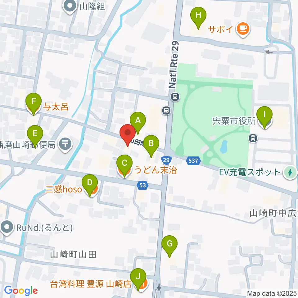 テレマン楽器周辺のファミレス・ファーストフード一覧地図