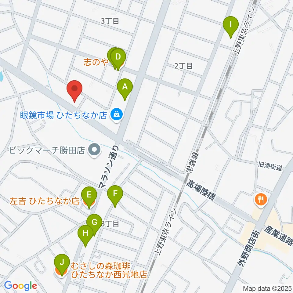 阿部ピアノ運送周辺のファミレス・ファーストフード一覧地図